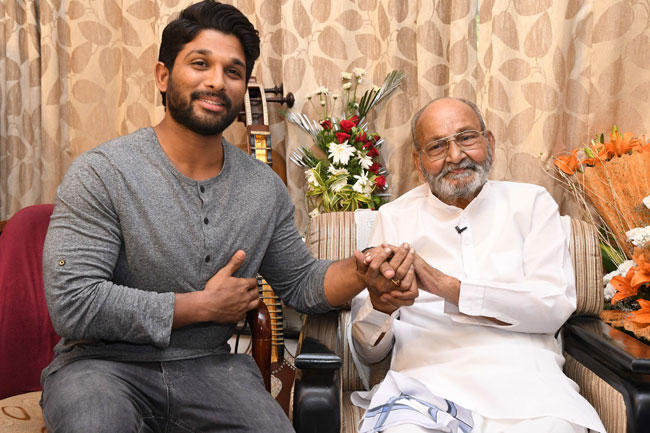 Allu Arjun with K Vishwanath